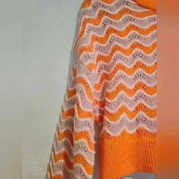 H&M Pink & Orange Retro Slouchy Sweater - Picture 5 of 5